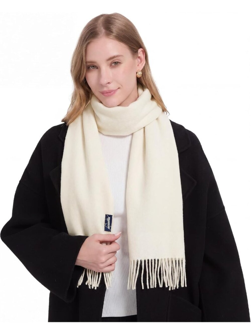 100% Merino Wool Lightweight Scarf for Women & Men - Warm Winter Accessory